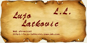 Lujo Latković vizit kartica